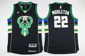 Maillot De Basket Milwaukee Bucks Khris Middleton 22 Tissus Sportif Fans Edition Noir